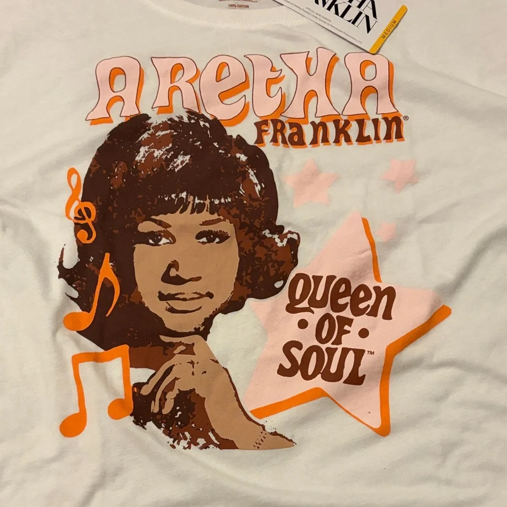 Aretha Franklin Graphic Tee - White